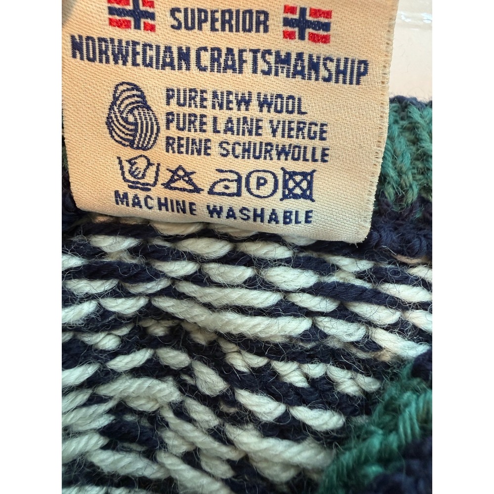 Dale of Norway Pure Wool Nordic Fair Isle Cardigan Sweater 12 M Vintage - Picture 8 of 8